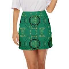 Abstract Pattern Geometric Backgrounds   Mini Front Wrap Skirt