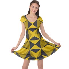 Abstract Pattern Geometric Backgrounds   Cap Sleeve Dress by Eskimos