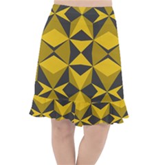 Abstract Pattern Geometric Backgrounds   Fishtail Chiffon Skirt by Eskimos