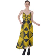 Abstract Pattern Geometric Backgrounds   Tie Back Maxi Dress by Eskimos