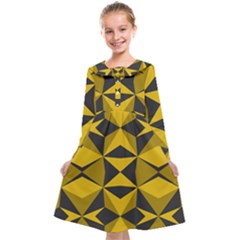 Abstract Pattern Geometric Backgrounds   Kids  Midi Sailor Dress by Eskimos