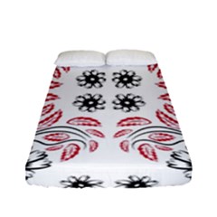 Folk Flowers Print Floral Pattern Ethnic Art Fitted Sheet (full/ Double Size) by Eskimos