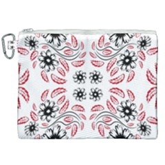 Folk Flowers Print Floral Pattern Ethnic Art Canvas Cosmetic Bag (xxl) by Eskimos