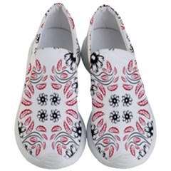 Folk Flowers Print Floral Pattern Ethnic Art Women s Lightweight Slip Ons by Eskimos