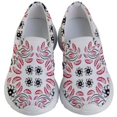 Folk Flowers Print Floral Pattern Ethnic Art Kids Lightweight Slip Ons by Eskimos