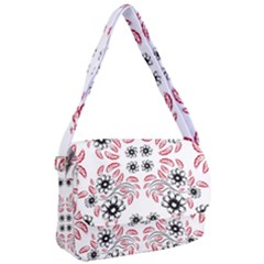 Folk Flowers Print Floral Pattern Ethnic Art Courier Bag by Eskimos