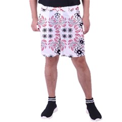 Folk Flowers Print Floral Pattern Ethnic Art Men s Pocket Shorts by Eskimos