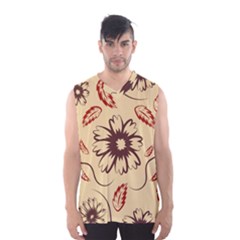 Folk Flowers Print Floral Pattern Ethnic Art Men s Basketball Tank Top by Eskimos