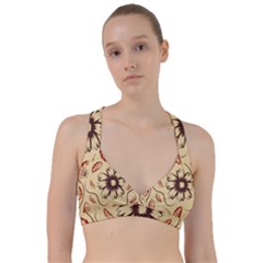 Folk Flowers Print Floral Pattern Ethnic Art Sweetheart Sports Bra by Eskimos