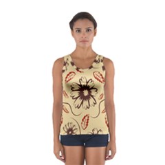 Folk Flowers Print Floral Pattern Ethnic Art Sport Tank Top  by Eskimos