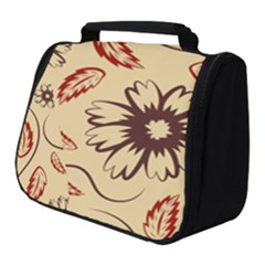 Folk Flowers Print Floral Pattern Ethnic Art Full Print Travel Pouch (small)