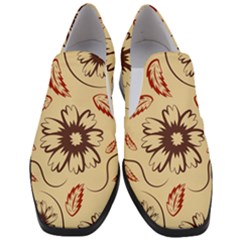 Folk Flowers Print Floral Pattern Ethnic Art Women Slip On Heel Loafers by Eskimos