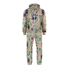 Folk Flowers Print Floral Pattern Ethnic Art Hooded Jumpsuit (kids) by Eskimos