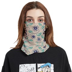 Folk Flowers Print Floral Pattern Ethnic Art Face Covering Bandana (two Sides)