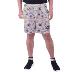 Folk Flowers Print Floral Pattern Ethnic Art Men s Pocket Shorts