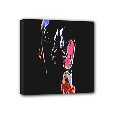 Rebel | Abstract Portrait Mini Canvas 4  X 4  (stretched) by strictlyabstract