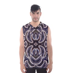 Embroidered Patterns Men s Basketball Tank Top by kaleidomarblingart