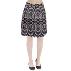 Embroidered Patterns Pleated Skirt by kaleidomarblingart