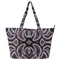 Embroidered Patterns Full Print Shoulder Bag by kaleidomarblingart