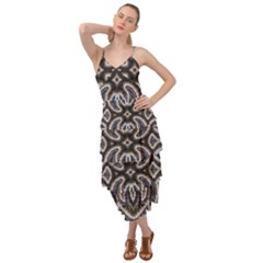 Embroidered Patterns Layered Bottom Dress by kaleidomarblingart