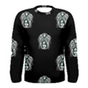 Tibal Mask Motif Drawing Pattern Men s Long Sleeve Tee View1