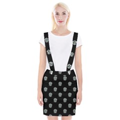 Tribal Mask Motif Drawing Pattern Braces Suspender Skirt