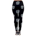 Tribal Mask Motif Drawing Pattern Lightweight Velour Leggings View2