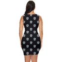 Tribal Mask Motif Drawing Pattern Draped Bodycon Dress View4