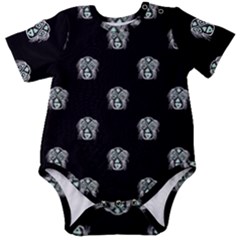 Tribal Mask Motif Drawing Pattern Baby Short Sleeve Onesie Bodysuit by dflcprintsclothing