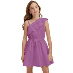 Pearly Purple Kids  One Shoulder Party Dress