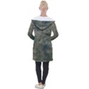 Algae Texture Patttern Longline Hooded Cardigan View2