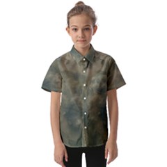 Algae Texture Patttern Kids  Short Sleeve Shirt by dflcprintsclothing