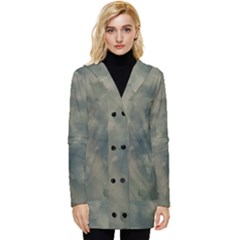 Algae Texture Patttern Button Up Hooded Coat  by dflcprintsclothing