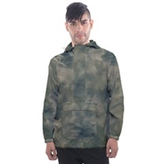 Algae Texture Patttern Men s Front Pocket Pullover Windbreaker by dflcprintsclothing