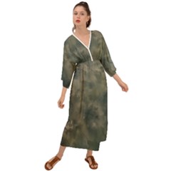 Algae Texture Patttern Grecian Style  Maxi Dress