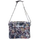 Multicolored Debris Texture Print Cross Body Office Bag View3