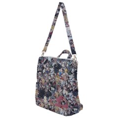 Multicolored Debris Texture Print Crossbody Backpack