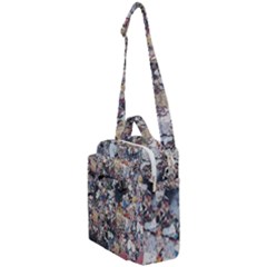 Multicolored Debris Texture Print Crossbody Day Bag by dflcprintsclothing