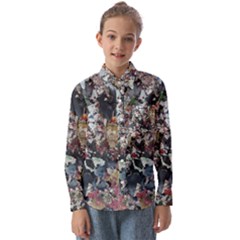 Multicolored Debris Texture Print Kids  Long Sleeve Shirt