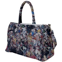 Multicolored Debris Texture Print Duffel Travel Bag by dflcprintsclothing