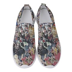 Multicolored Debris Texture Print Women s Slip On Sneakers by dflcprintsclothing