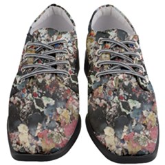 Multicolored Debris Texture Print Women Heeled Oxford Shoes by dflcprintsclothing