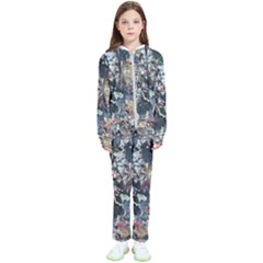 Multicolored Debris Texture Print Kids  Tracksuit