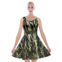 Abstract Light Games 7 Velvet Skater Dress