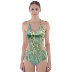 Abstract Light Games 8 Cut-out One Piece Swimsuit by DimitriosArt