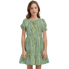 Abstract Light Games 8 Kids  Puff Sleeved Dress