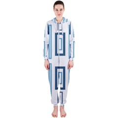 Abstract Pattern Geometric Backgrounds   Hooded Jumpsuit (ladies) by Eskimos