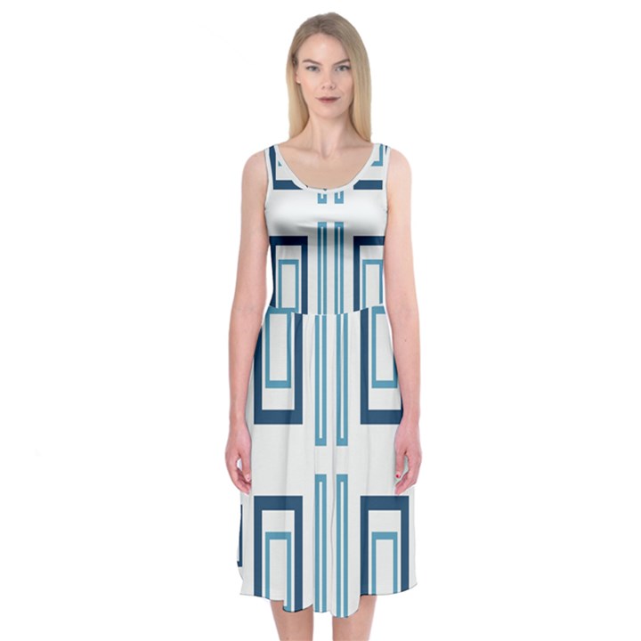 Abstract pattern geometric backgrounds   Midi Sleeveless Dress