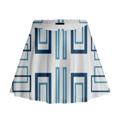 Abstract Pattern Geometric Backgrounds   Mini Flare Skirt by Eskimos