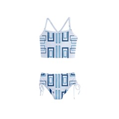 Abstract Pattern Geometric Backgrounds   Girls  Tankini Swimsuit by Eskimos